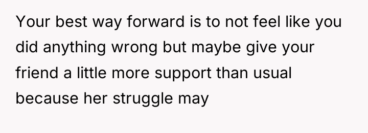 Your best way forward is to not feel like you...