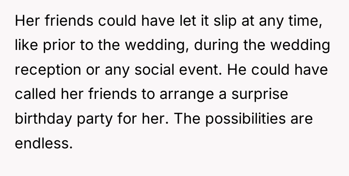 Her friends could have let it slip at any time,...
