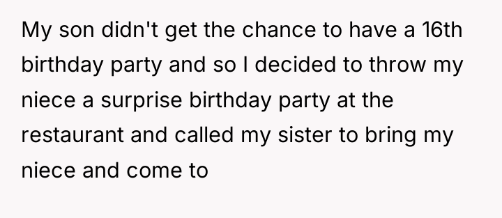My son didn't get the chance to have a 16th...
