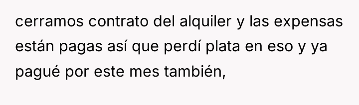 cerramos contrato del alquiler y las expensas están pagas asÃ...