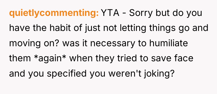 quietlycommenting YTA - Sorry but do you have the habit...