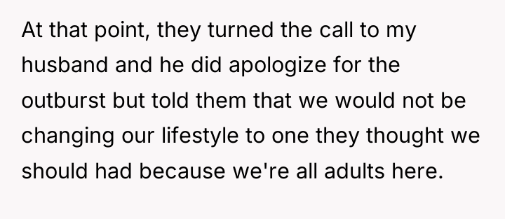 At that point, they turned the call to my husband...