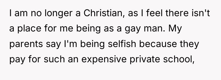 I am no longer a Christian, as I feel there...