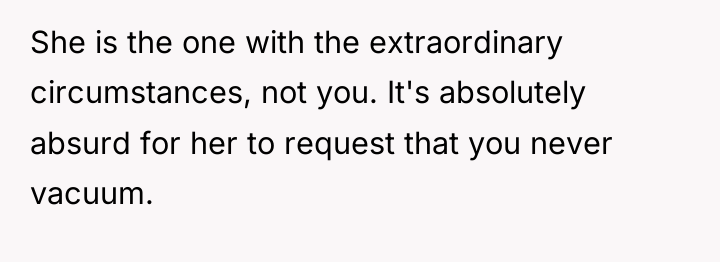 She is the one with the extraordinary circumstances, not you....