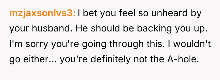mzjaxsonlvs3 I bet you feel so unheard by your husband....