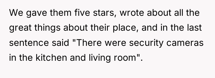 We gave them five stars, wrote about all the great...