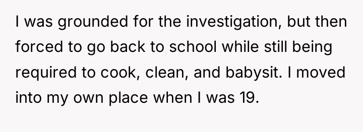 I was grounded for the investigation, but then forced to...