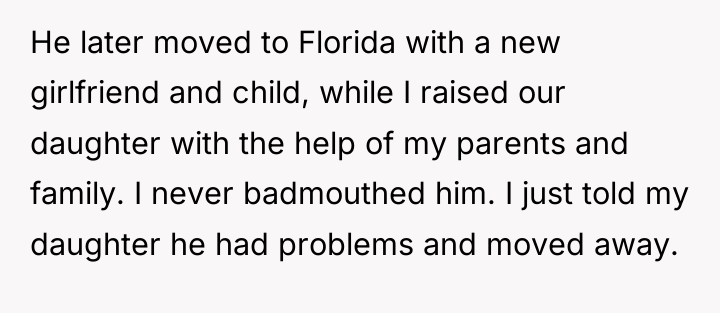 He later moved to Florida with a new girlfriend and...