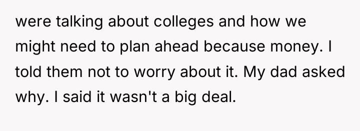were talking about colleges and how we might need to...