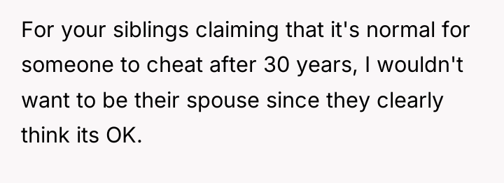 For your siblings claiming that it's normal for someone to...