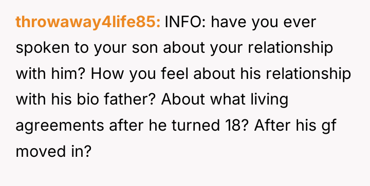 throwaway4life85 INFO: have you ever spoken to your son about...