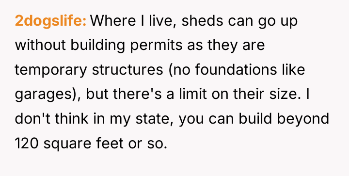 2dogslife Where I live, sheds can go up without building...