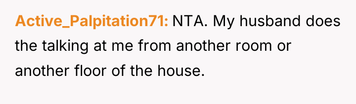 Active_Palpitation71 NTA. My husband does the talking at me from...