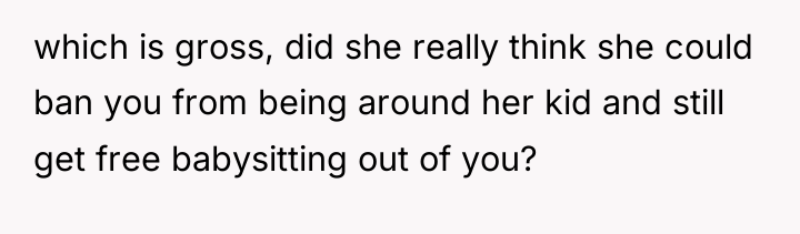 which is gross, did she really think she could ban...