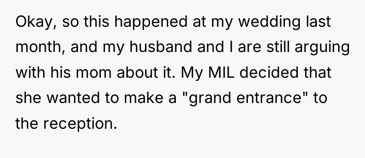 Okay, so this happened at my wedding last month, and...