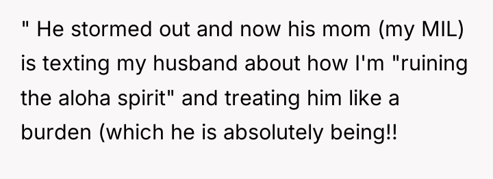 " He stormed out and now his mom (my MIL)...