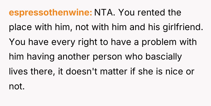 espressothenwine NTA. You rented the place with him, not with...