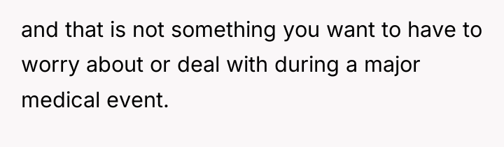 and that is not something you want to have to...