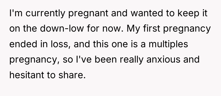 I'm currently pregnant and wanted to keep it on the...