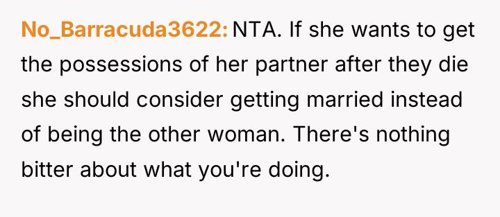 No_Barracuda3622 NTA. If she wants to get the possessions of...