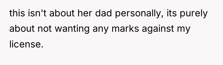 this isn't about her dad personally, its purely about not...