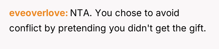 eveoverlove NTA. You chose to avoid conflict by pretending you...