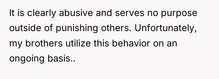 It is clearly abusive and serves no purpose outside of...
