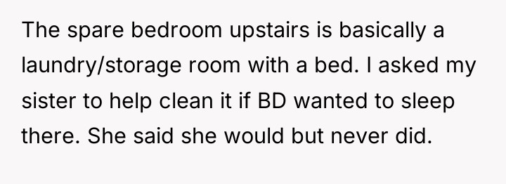 The spare bedroom upstairs is basically a laundry/storage room with...