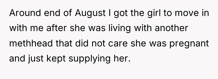 Around end of August I got the girl to move...