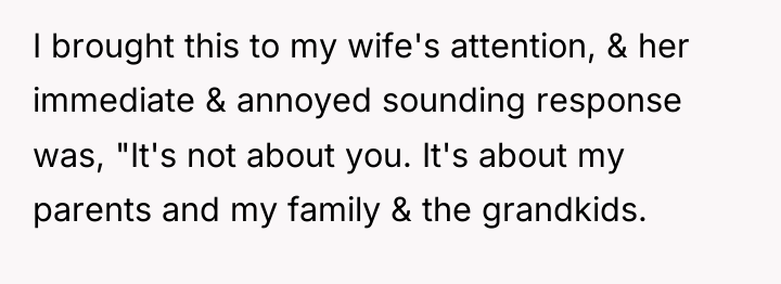 I brought this to my wife's attention, & her immediate...