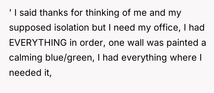 ' I said thanks for thinking of me and my...