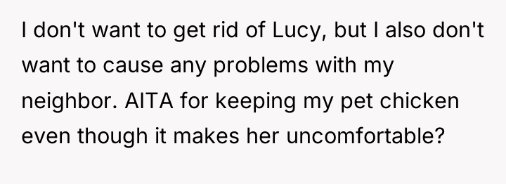 I don't want to get rid of Lucy, but I...