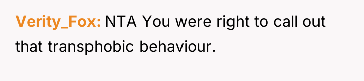 Verity_Fox NTA You were right to call out that transphobic...