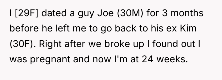 I [29F] dated a guy Joe (30M) for 3 months...