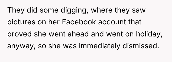 They did some digging, where they saw pictures on her...