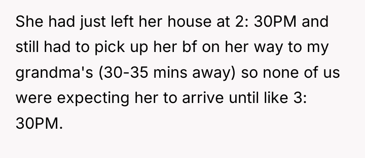 She had just left her house at 2: 30PM and...