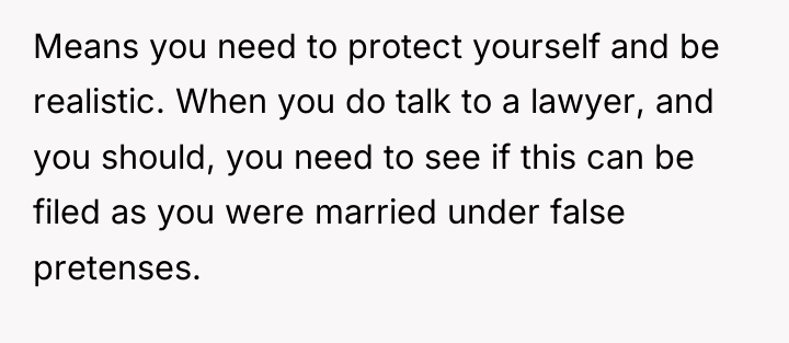 Means you need to protect yourself and be realistic. When...