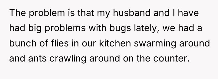 The problem is that my husband and I have had...