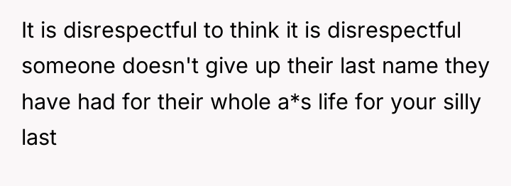 It is disrespectful to think it is disrespectful someone doesn't...