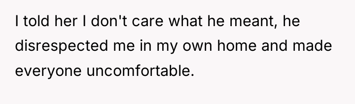 I told her I don't care what he meant, he...