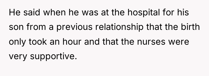 He said when he was at the hospital for his...