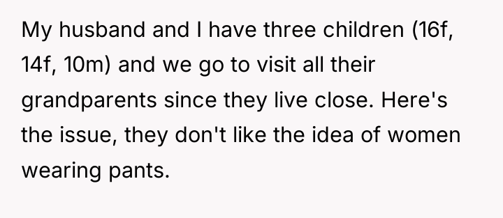 My husband and I have three children (16f, 14f, 10m)...