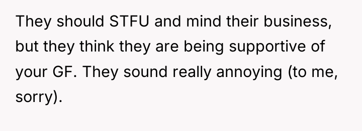 They should STFU and mind their business, but they think...