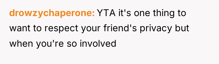drowzychaperone YTA it's one thing to want to respect your...