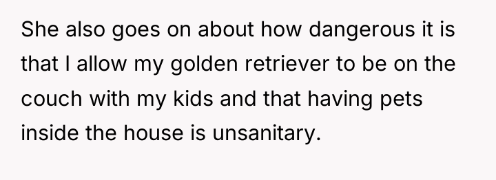 She also goes on about how dangerous it is that...
