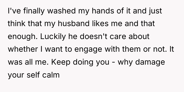 I've finally washed my hands of it and just think...