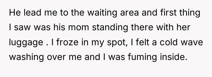 He lead me to the waiting area and first thing...