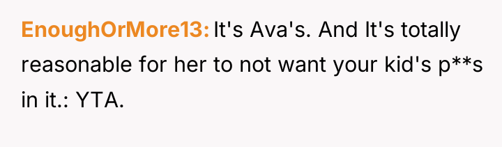 EnoughOrMore13 It's Ava's. And It's totally reasonable for her to...