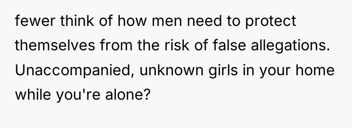 fewer think of how men need to protect themselves from...