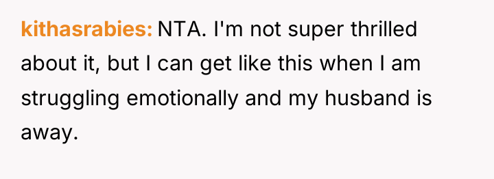 kithasrabies NTA. I'm not super thrilled about it, but I...